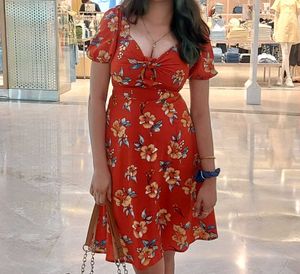Floral Print Mini Dress