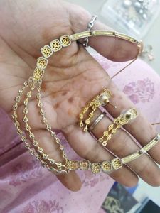 Elegant Ad stone Necklace &amp; Earring Set