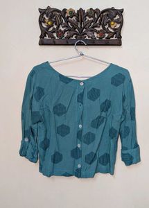 Indo western Green Top
