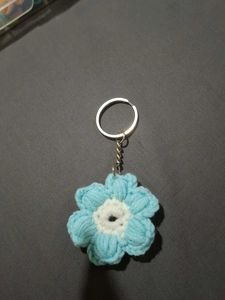 Crochet Flower Keychain
