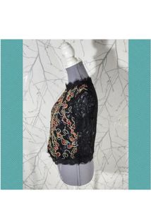 Zara Embroidered black Top