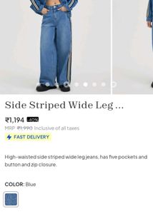 Striped Wideleg Jeans
