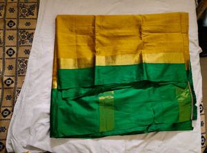 Green & Gold Ethnic Saree