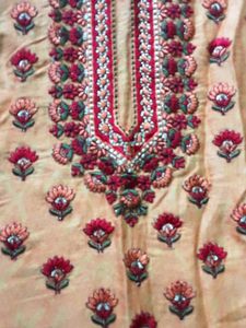Light Orange Colour , Kurti ,1; readymade Knee-length