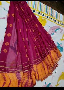 Saree With Stitched Blouse