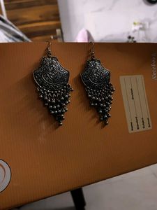 Oxidized Dangle Earrings