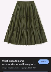 Y2k Vintage Cottagecore Fairy Green Midi Skirt