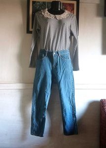 Stylish Striped Top & Jeans Outfit