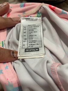 Sparingly Used UV Protected Swim Wear For Girl