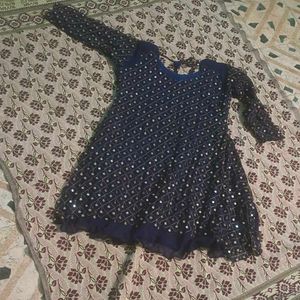Elegant Navy Blue gagra and top blu