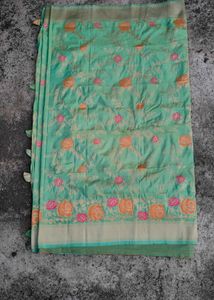 Elegant Green Banarasi Saree