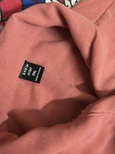 Coral Button-Down Top