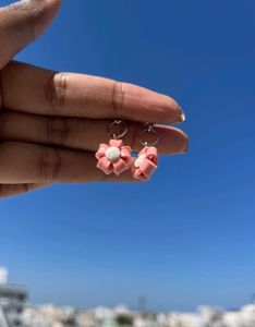Handmade Floral Clay Earrings Elegant &amp; Lightweigh