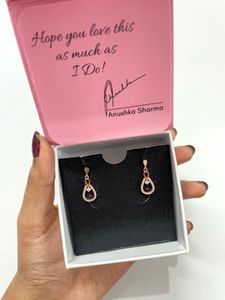 GIVA Rose Gold Zircon Drop Earrings ✨