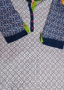 KURTA👗 (KARIGARI LONG KURTA, XL SIZE, BLUE COLOUR