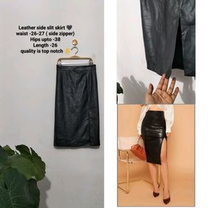 Leather Side Slit Skirt 🖤