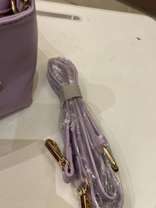 Lilac Puffy Top Handle Bag