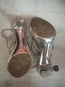 Sparkly Silver Heels