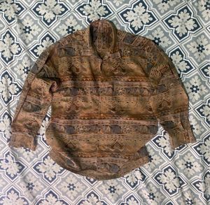 Vintage Patterned Button-Down