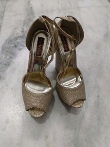Golden Embellished Heels