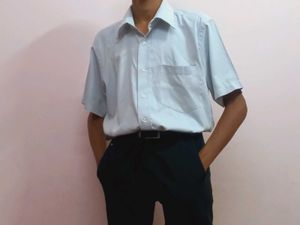 Men’s Formal Half Sleeve Shirt – Light Blue