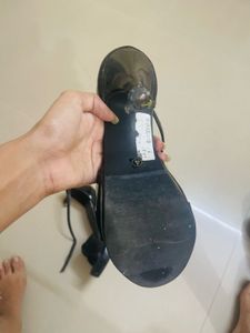 Chic Black Heels with Bow Detail