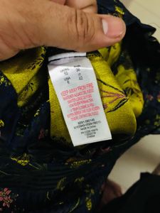 Primark Floral A-Line Mini Skirt – UK Size 10 / US