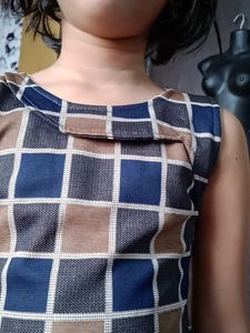 Cute Checked Girls Dress