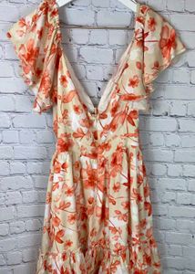 Floral Cutout Mini Dress🧡