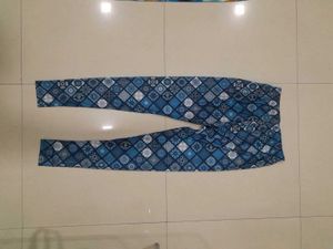 Blue Patterned Leggings