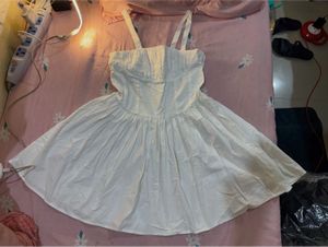 white mini dress