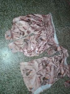 Picock Print Satin Suit