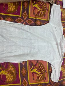 White Embroidered Kurti
