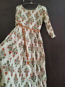 Floral Print Anarkali Kurta