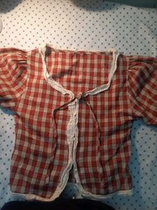 French women bubble sleeve top