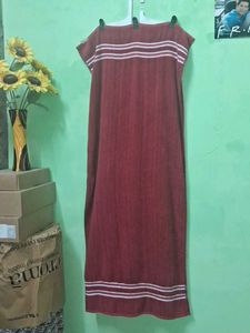 Maroon Striped Towel