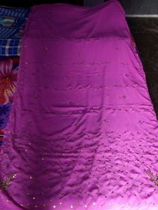 Pink Sequence Work Saree