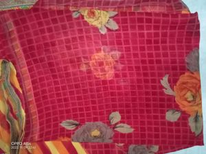 Women New Red Saree