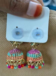 Colorful Jhumka Earrings