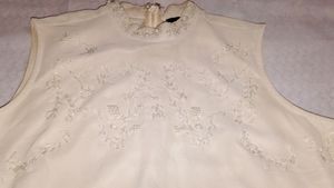 Forever Stone Beaded Beautiful White Top🤍