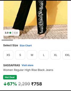 Statement Black Wide Leg Jeans For My Tall Girlies