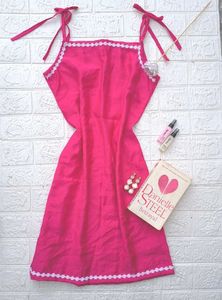 Rose Pink Strapped Kurti 🌸