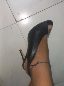 Two Color Heels Black And Transparent