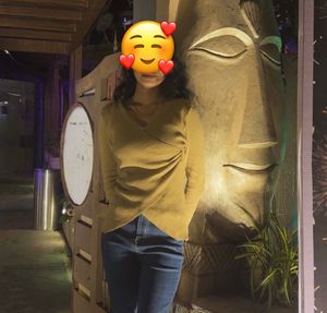 Ribbed Wrap-Front Long Sleeve Top