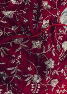 Embroidered Maroon Blouse