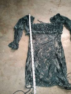 Lace Trim Mini Dress