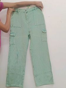 Mint Green Cargo Pants
