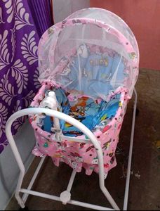 Baby Swing Cradle with  Mosquito Net 0-9 Months