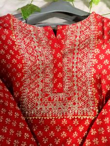 Red Kurta Set
