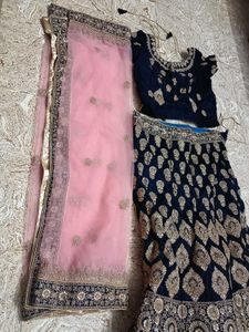 wedding gown/ with pink dupa